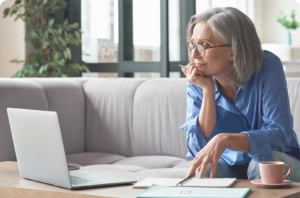 woman on her laptop